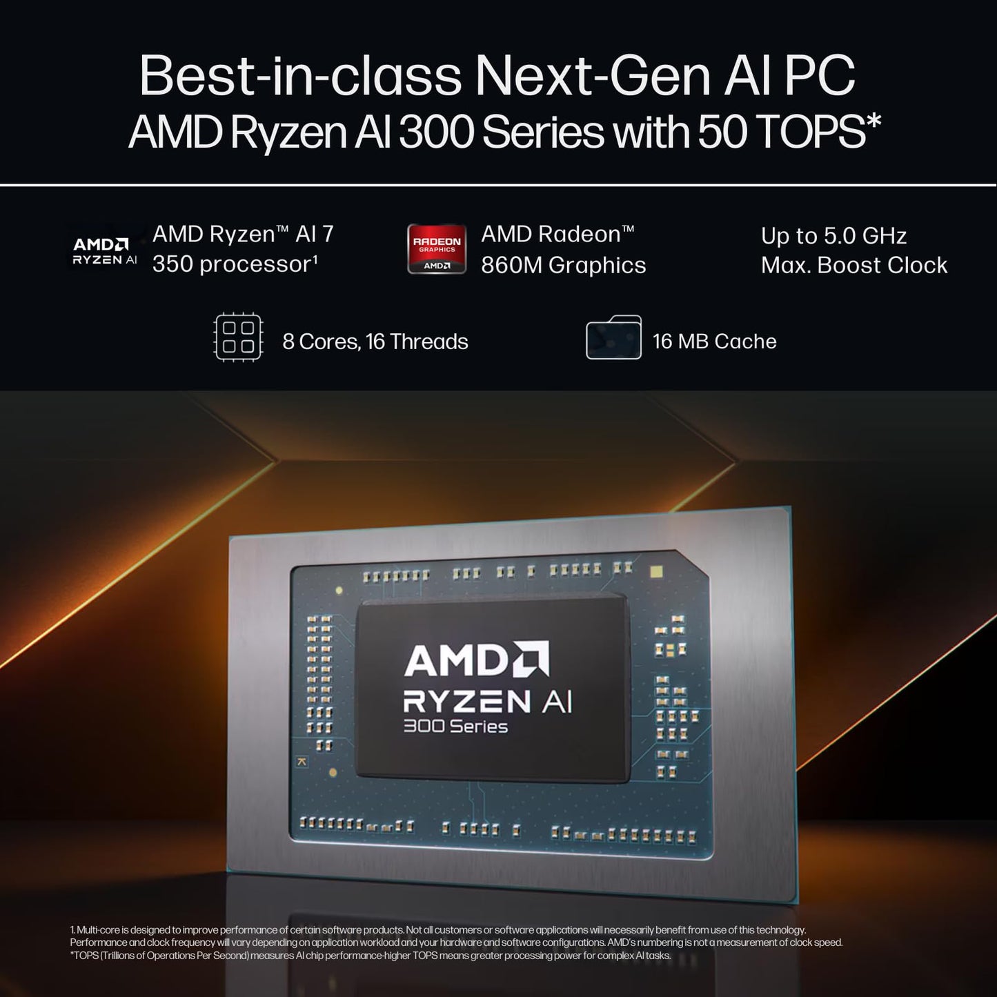 HP Smartchoice OmniBook 5 (Previously Pavilion) 50 TOPS, AMD Ryzen AI 7 350 (16GB LPDDR5X, 512GB SSD) WUXGA 2K, Touch, 16''/40.6cm, Win11,Office24, Silver, 1.8kg, ag1048au, Next-Gen AI Copilot+ Laptop 