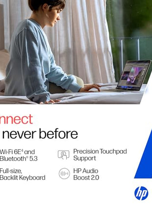 HP OmniBook 5 OLED (Previously Pavilion), Snapdragon X Processor (16GB LPDDR5x, 512GB SSD) 2K, 14''/35.6cm, Win11, M365 Basic(1yr)* Office24, Silver, 1.35kg, he0014QU, Light-Weight, Next-Gen AI Laptop 