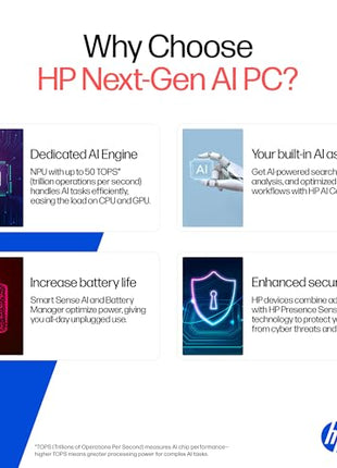HP OmniBook 5 OLED (Previously Pavilion), Snapdragon X Processor (16GB LPDDR5x, 512GB SSD) 2K, 14''/35.6cm, Win11, M365 Basic(1yr)* Office24, Silver, 1.35kg, he0014QU, Light-Weight, Next-Gen AI Laptop 