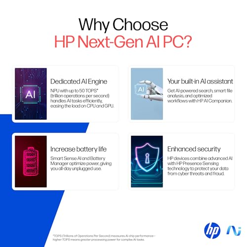 HP OmniBook 5 OLED (Previously Pavilion), Snapdragon X Processor (16GB LPDDR5x, 512GB SSD) 2K, 14''/35.6cm, Win11, M365 Basic(1yr)* Office24, Silver, 1.35kg, he0014QU, Light-Weight, Next-Gen AI Laptop 