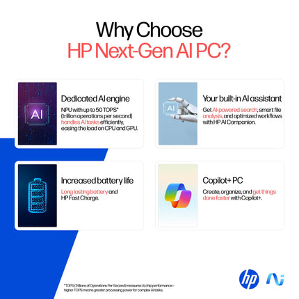 HP OmniBook 5 OLED (Previously Pavilion), Snapdragon X Processor (16GB LPDDR5x, 1TB SSD) 2K, 14''/35.6cm, Win11, M365 Basic(1yr)* Office24, Silver, 1.35kg, he0015QU, Light-Weight, Next-Gen AI Laptop 