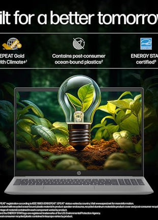 HP Smartchoice OmniBook 5 (Previously Pavilion) 50 Tops, AMD Ryzen AI 5 340 (16GB LPDDR5X, 512GB SSD) WUXGA 2K, 16''/40.6cm, Win11, Office24, Silver, 1.79kg, ag1037au, Next Gen AI Copilot+ Laptop 
