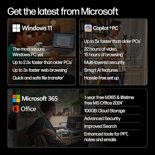 HP Smartchoice OmniBook 5 (Previously Pavilion) 50 Tops, AMD Ryzen AI 5 340 (16GB LPDDR5X, 512GB SSD) WUXGA 2K, 16''/40.6cm, Win11, Office24, Silver, 1.79kg, ag1037au, Next Gen AI Copilot+ Laptop 