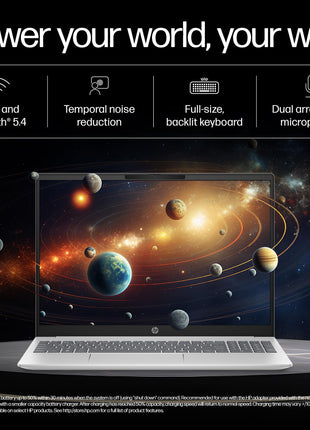 HP Smartchoice OmniBook 5 (Previously Pavilion) 50 Tops, AMD Ryzen AI 5 340 (16GB LPDDR5X, 512GB SSD) WUXGA 2K, 16''/40.6cm, Win11, Office24, Silver, 1.79kg, ag1037au, Next Gen AI Copilot+ Laptop 
