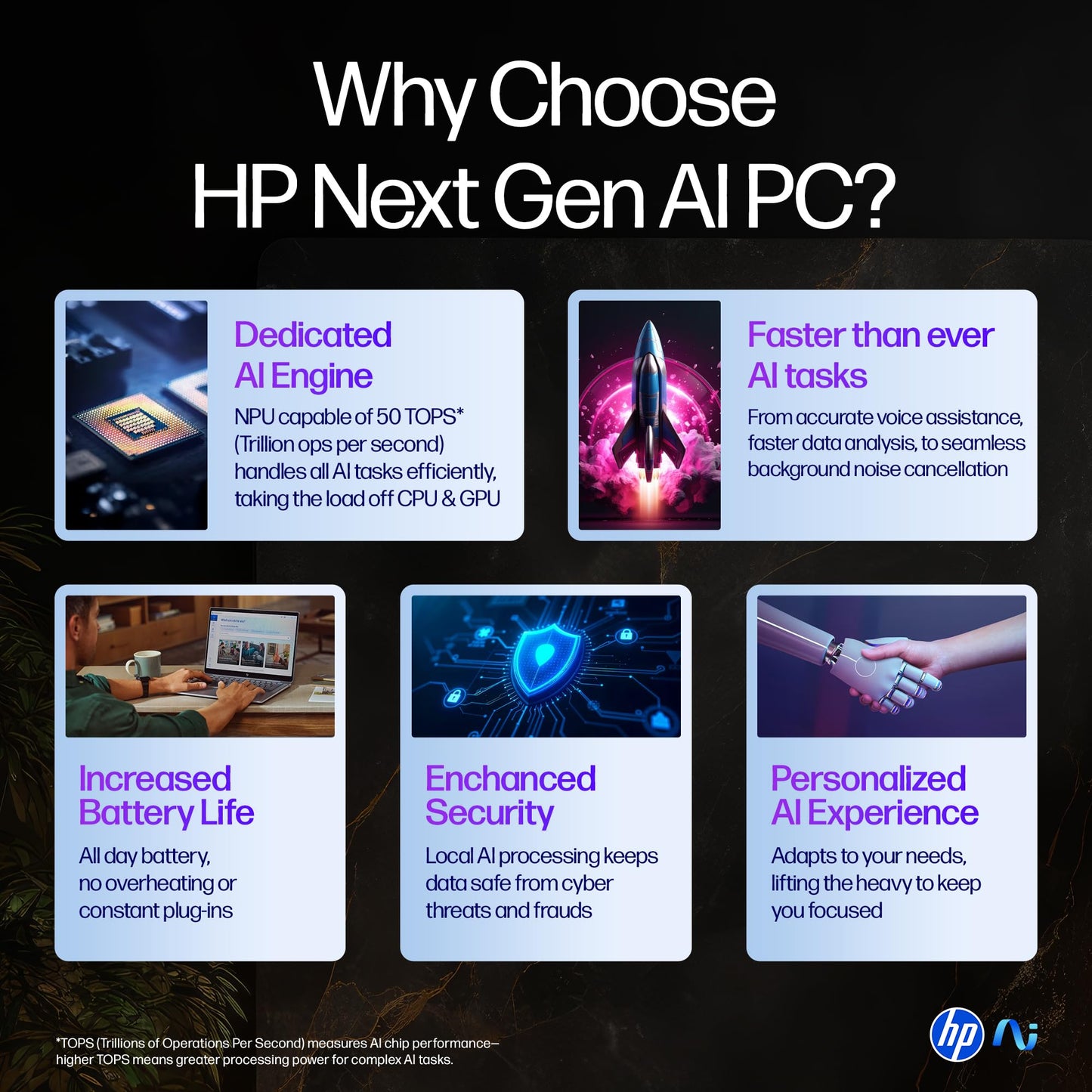 HP Smartchoice OmniBook 5 (Previously Pavilion) 50 Tops, AMD Ryzen AI 5 340 (16GB LPDDR5X, 512GB SSD) WUXGA 2K, 16''/40.6cm, Win11, Office24, Silver, 1.79kg, ag1037au, Next Gen AI Copilot+ Laptop 