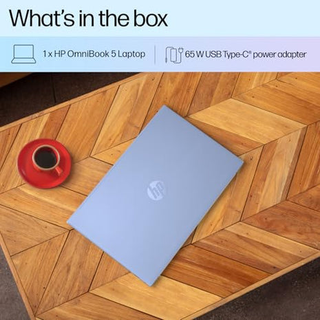 HP OmniBook 5 Metallic(Previously Pavilion) 13th Gen Intel Core i5 1334U (16GB LPDDR5X, 512GB SSD) WUXGA, 2K, IPS, 16''/40.6cm, Win11, M365 Basic(1yr)*Office24, Blue,1.79kg, ba1123TU,FHD camera Laptop 