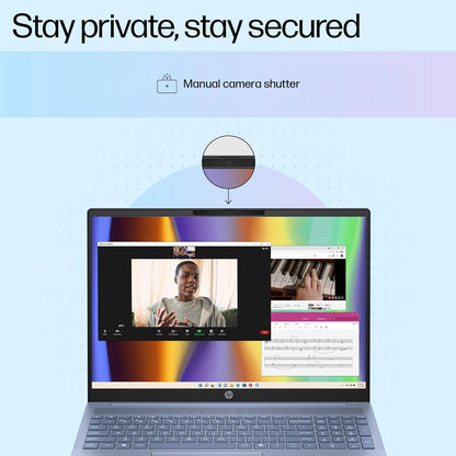 HP OmniBook 5 Metallic(Previously Pavilion) 13th Gen Intel Core i5 1334U (16GB LPDDR5X, 512GB SSD) WUXGA, 2K, IPS, 16''/40.6cm, Win11, M365 Basic(1yr)*Office24, Blue,1.79kg, ba1123TU,FHD camera Laptop 