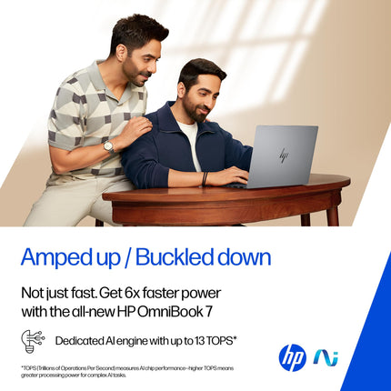 HP OmniBook 7 OLED, Intel Core Ultra 7 255H (32GB LPDDR5,1TB SSD), 3K, 0.2 ms, Micro-Edge, 14''/35.6cm, Win 11, M365, Office 24, Meteor Silver,1.5kg, fr0116TU, 5MP Camera w/Shutter, Backlit AI Laptop 
