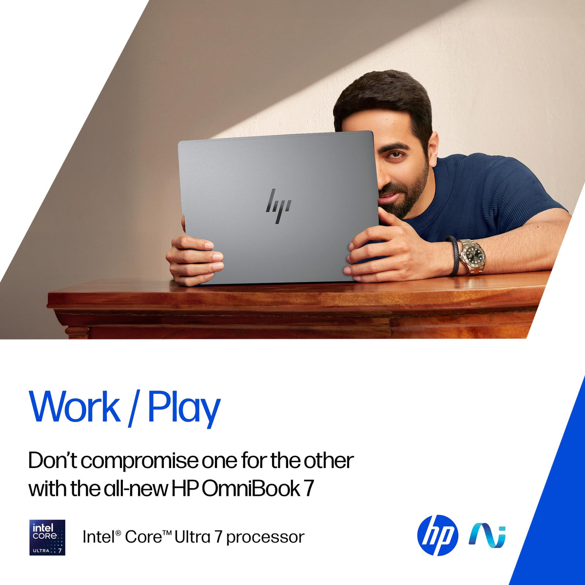 HP OmniBook 7 OLED, Intel Core Ultra 7 255H (32GB LPDDR5,1TB SSD), 3K, 0.2 ms, Micro-Edge, 14''/35.6cm, Win 11, M365, Office 24, Meteor Silver,1.5kg, fr0116TU, 5MP Camera w/Shutter, Backlit AI Laptop 