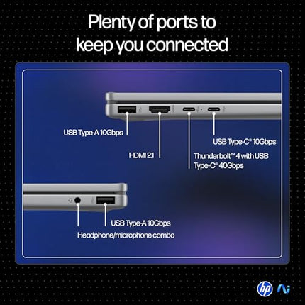 HP OmniBook X Flip OLED (Previously Envy), Intel Core Ultra 5 226V, 40 Tops, (16GB LPDDR5X, 512GB SSD) 3K, 14''/35.6cm, Touch, Win11, Office24, Silver,1.38kg, fm0058TU, 5MP Camera, Next Gen AI Laptop 