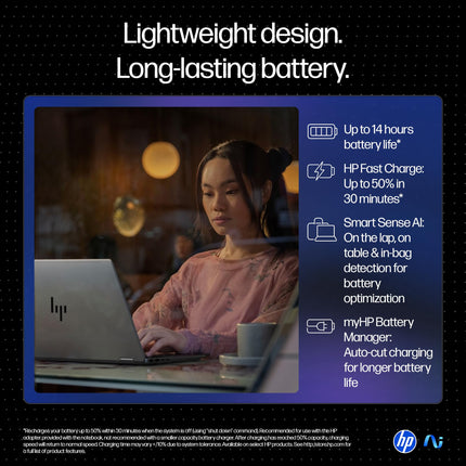 HP OmniBook X Flip OLED (Previously Envy), Intel Core Ultra 5 226V, 40 Tops, (16GB LPDDR5X, 512GB SSD) 3K, 14''/35.6cm, Touch, Win11, Office24, Silver,1.38kg, fm0058TU, 5MP Camera, Next Gen AI Laptop 