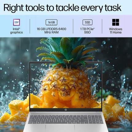 HP Pavilion 16 AI Laptop, Intel Core Ultra 5 125U (14th Generation) 16 GB LPDDR5,1TB SSD,16-inch (40 cm), WUXGA, 300 nits, 1080p FHD IR Camera, Backlit Kb, (Win11+Office, Silver, 1.77 kg) 16-af0056TU 