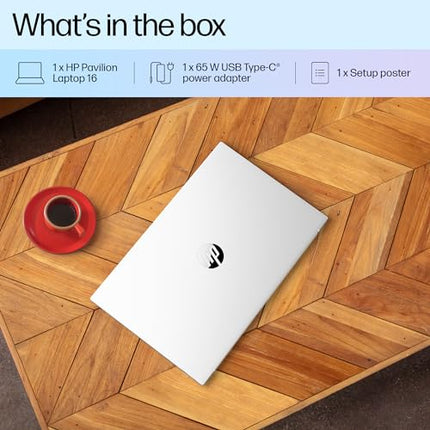 HP Pavilion, Intel Core Ultra 5-125U Ai Powered Laptop (16GB RAM, 512GB SSD) IPS, 2K, WUXGA, Anti-Glare, 16"/40cm, Win 11, Office 2021, Silver, 1.77Kg, Intel Graphics, FHD Camera, af0015TU 