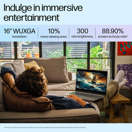 HP Pavilion, Intel Core Ultra 5-125U Ai Powered Laptop (16GB RAM, 512GB SSD) IPS, 2K, WUXGA, Anti-Glare, 16"/40cm, Win 11, Office 2021, Silver, 1.77Kg, Intel Graphics, FHD Camera, af0015TU 