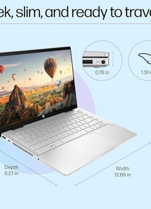 HP Pavilion x360, 13th Gen Intel Core i5-1355U (16GB DDR4, 512GB SSD),Touchscreen, IPS, 14-inch(35.6cm)FHD,Win11, M365 Basic(1year),Office Home24, Silver,1.5kg, Iris Xe, Backlit, 5MP Camera, ek1074TU 