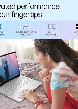 HP Pavilion x360, 13th Gen Intel Core i5-1355U (16GB DDR4, 512GB SSD),Touchscreen, IPS, 14-inch(35.6cm)FHD,Win11, M365 Basic(1year),Office Home24, Silver,1.5kg, Iris Xe, Backlit, 5MP Camera, ek1074TU 
