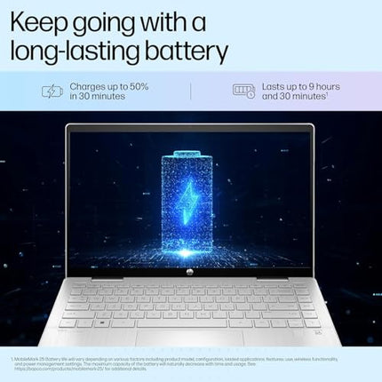 HP Pavilion x360, 13th Gen Intel Core i5-1355U (16GB DDR4, 512GB SSD),Touchscreen, IPS, 14-inch(35.6cm)FHD,Win11, M365 Basic(1year),Office Home24, Silver,1.5kg, Iris Xe, Backlit, 5MP Camera, ek1074TU 