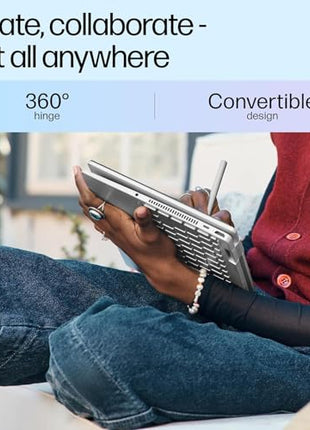 HP Pavilion x360, 13th Gen Intel Core i5-1355U (16GB DDR4, 512GB SSD),Touchscreen, IPS, 14-inch(35.6cm)FHD,Win11, M365 Basic(1year),Office Home24, Silver,1.5kg, Iris Xe, Backlit, 5MP Camera, ek1074TU 