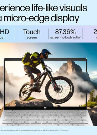HP Pavilion x360, 13th Gen Intel Core i5-1355U (16GB DDR4, 512GB SSD),Touchscreen, IPS, 14-inch(35.6cm)FHD,Win11, M365 Basic(1year),Office Home24, Silver,1.5kg, Iris Xe, Backlit, 5MP Camera, ek1074TU 