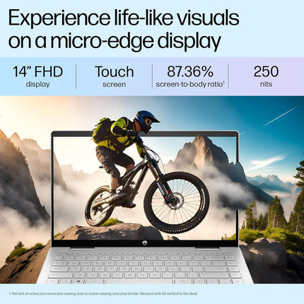 HP Pavilion x360, 13th Gen Intel Core i5-1355U (16GB DDR4, 512GB SSD),Touchscreen, IPS, 14-inch(35.6cm)FHD,Win11, M365 Basic(1year),Office Home24, Silver,1.5kg, Iris Xe, Backlit, 5MP Camera, ek1074TU 