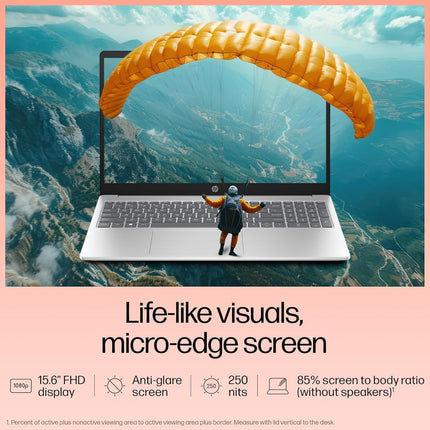 HP Professional 15 (2025), Intel Core i5 13th Gen 1334U - (32 GB/512 GB SSD/Intel Iris Xe Graphics/Windows 11 Pro) Thin and Light Business Laptop/15.6" FHD Display/Backlit/Turbo Silver/1.5 kg/MSO 2021 