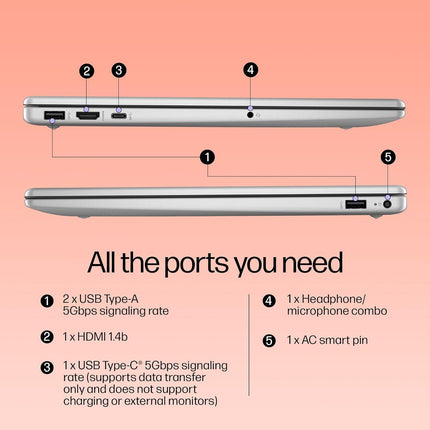 HP Professional 15 (2025), Intel Core i5 13th Gen 1334U - (32 GB/512 GB SSD/Intel Iris Xe Graphics/Windows 11 Pro) Thin and Light Business Laptop/15.6" FHD Display/Backlit/Turbo Silver/1.5 kg/MSO 2021 