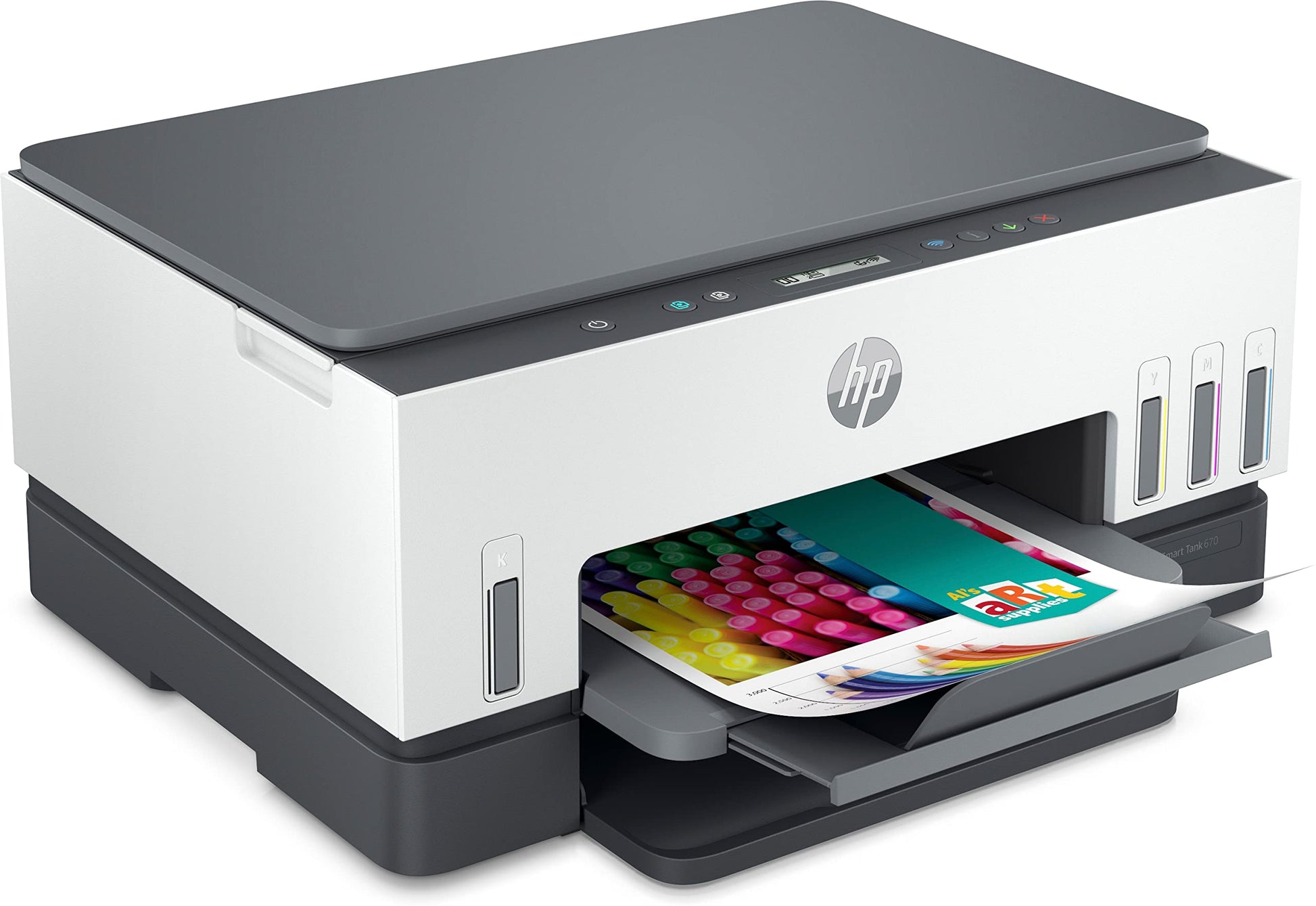 HP Smart Tank 670 All-in-One Auto Duplex WiFi Integrated Ink Tank Colour Printer, Scanner, Copier- High Capacity Tank with Automatic Ink Sensor 