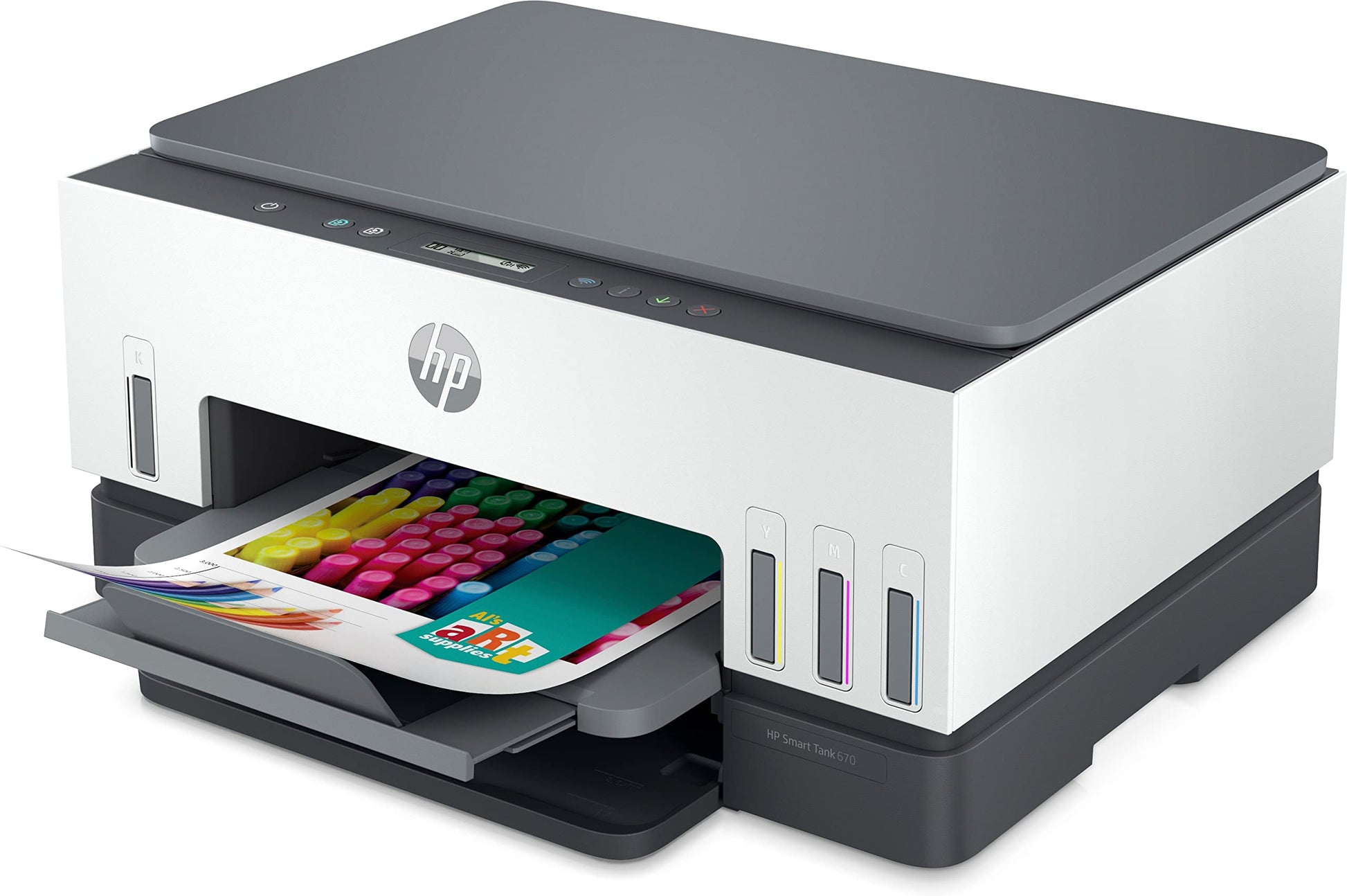 HP Smart Tank 670 All-in-One Auto Duplex WiFi Integrated Ink Tank Colour Printer, Scanner, Copier- High Capacity Tank with Automatic Ink Sensor 