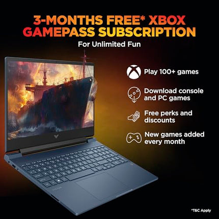 HP Smartchoice Victus, 13th Gen Intel Core i5-13420H, 4GB RTX 3050, 16GB DDR4(Upgradeable) 512GB SSD, 144Hz, 300nits, FHD, 15.6’’/39.6cm, Win11, Office24, Blue, 2.29kg, fa2190/fa2191tx Gaming Laptop 