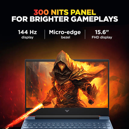 HP Smartchoice Victus, 13th Gen Intel Core i5-13420H, 4GB RTX 3050, 16GB DDR4(Upgradeable) 512GB SSD, 144Hz, 300nits, FHD, 15.6’’/39.6cm, Win11, Office24, Blue, 2.29kg, fa2190/fa2191tx Gaming Laptop 