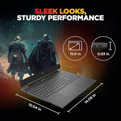 HP Smartchoice Victus, 13th Gen i7-13620H, 6GB RTX 4050, 16GB DDR4(Upgradeable) 512GB SSD, 144Hz, 300nits, FHD, 15.6''/39.6cm, Win11, M365* Office24, Mica Silver, 2.3kg, fa2100/03/04tx, Gaming Laptop 