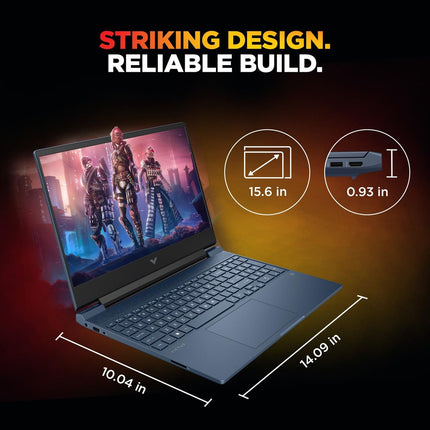 HP Smartchoice Victus, AMD Ryzen 7 7445HS 4GB NVIDIA GeForce RTX 2050 - (16 GB/512 GB SSD/Windows 11 Home) FHD, 144Hz, 300 nits, 15.6''/39.6cm, M365* Office24, Blue, 2.29kg,15-fb3122AX Gaming Laptop 