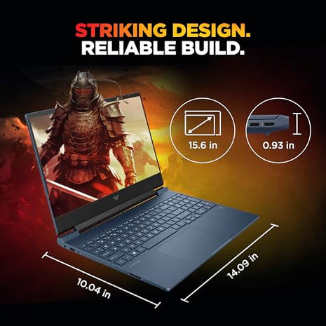 HP Smartchoice Victus, 13th Gen Intel Core i5-13420H, 4GB RTX 3050, 16GB DDR4(Upgradeable) 512GB SSD, 144Hz, 300nits, FHD, 15.6’’/39.6cm, Win11, Office24, Blue, 2.29kg, fa2190/fa2191tx Gaming Laptop 