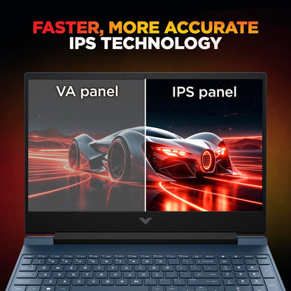 HP Smartchoice Victus, 13th Gen Intel Core i5-13420H, 4GB RTX 3050, 16GB DDR4(Upgradeable) 512GB SSD, 144Hz, 300nits, FHD, 15.6’’/39.6cm, Win11, Office24, Blue, 2.29kg, fa2190/fa2191tx Gaming Laptop 