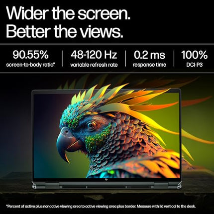 HP Spectre x360 AI Laptop, Intel Core Ultra 7 155H, 12 TOPS, 32GB LPDDR5x, 1TB SSD (Win11, Office21, Blue, 1.9kg), Touchscreen, 2.8K, OLED, 16-inch(40.6cm), Intel Arc graphics, 9MP IR camera, aa0664TX 