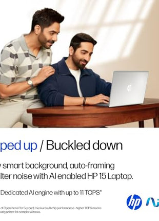 HP 15,Intel Ultra 5 125H (16GB DDR5, 1TB SSD) FHD, IPS, 15.6''/39.6cm, Win11, M365 Basic(1yr)*Office24, Silver, 1.65kg, fd1354TU, Intel Arc Graphics, FHD Camera w/Shutter, AI Powered Laptop 