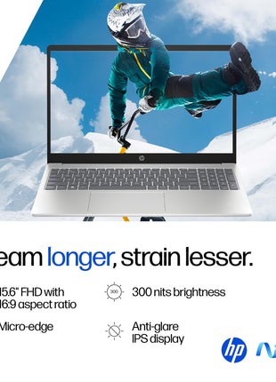 HP 15,Intel Ultra 5 125H (16GB DDR5, 1TB SSD) FHD, IPS, 15.6''/39.6cm, Win11, M365 Basic(1yr)*Office24, Silver, 1.65kg, fd1354TU, Intel Arc Graphics, FHD Camera w/Shutter, AI Powered Laptop 