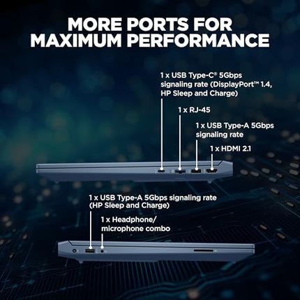 HP Victus, 12th Gen Intel Core i7-12650H,NVIDIA RTX 3050, 16GB DDR4, 512GB SSD (Win11, Office21, Blue,2.3kg) 144Hz, 9MS, IPS, 15.6-inch(39.6cm), Flicker-Free Gaming Laptop, Enhanced Cooling, fa1382TX 