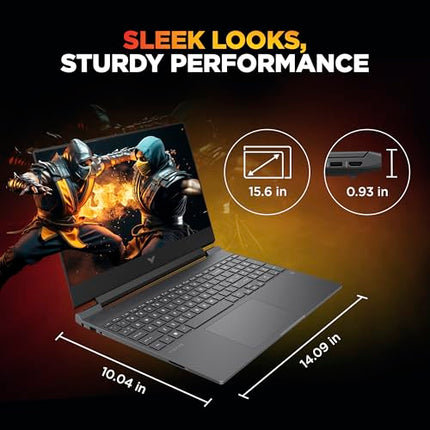 HP Victus, 13th Gen Intel Core i5-13420H, 4GB RTX 2050, 16GB DDR4 (Upgradeable) 512GB SSD, 144Hz, IPS, 300 nits, FHD, 15.6''/39.6cm, Win11, M365* Office24, Mica Silver, 2.3kg, fa2703tx Gaming Laptop 