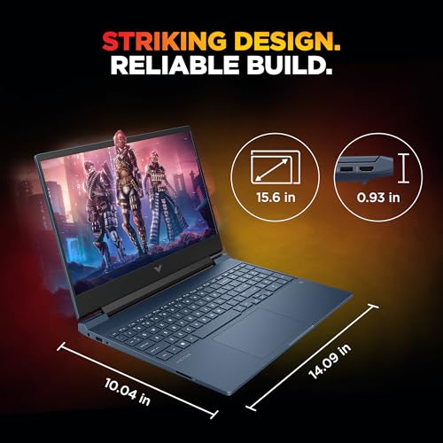 HP Smartchoice Victus, AMD Ryzen 7 7445HS, 6GB RTX 3050, 16GB DDR5(Upgradeable) 512GB SSD, FHD, 144Hz, 300 nits, 15.6''/39.6cm, Win 11, M365* Office24, Blue, 2.29kg, fb3134AX/3120ax, Gaming Laptop 