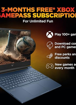HP Smartchoice Victus, AMD Ryzen 7 7445HS, 6GB RTX 3050, 16GB DDR5(Upgradeable) 512GB SSD, FHD, 144Hz, 300 nits, 15.6''/39.6cm, Win 11, M365* Office24, Blue, 2.29kg, fb3134AX/3120ax, Gaming Laptop 