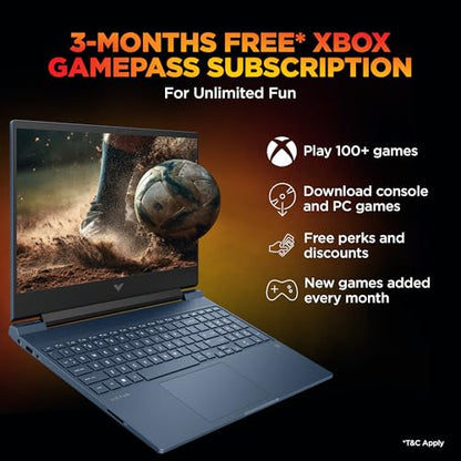 HP Smartchoice Victus, AMD Ryzen 7 7445HS, 6GB RTX 3050, 16GB DDR5(Upgradeable) 512GB SSD, FHD, 144Hz, 300 nits, 15.6''/39.6cm, Win 11, M365* Office24, Blue, 2.29kg, fb3134AX/3120ax, Gaming Laptop 