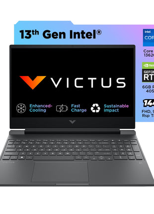 HP Victus, 13th Gen Intel Core i7-13620H, 6GB NVIDIA RTX 4050, 16GB DDR6, 1TB SSD (Win11, Office21, Silver, 2.3kg) 144Hz, IPS, 15.6-inch(39.6cm) Flicker-Free Gaming Laptop, Enhanced Cooling, fa1332TX 