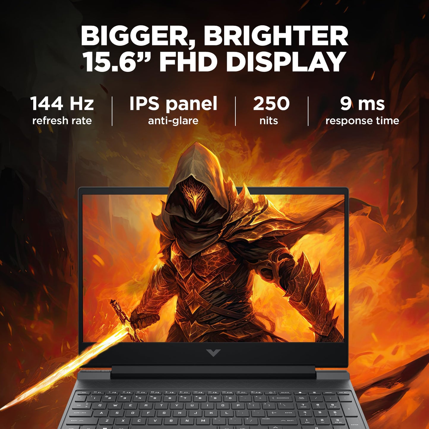 HP Victus, 13th Gen Intel Core i7-13620H, 6GB NVIDIA RTX 4050, 16GB DDR6, 1TB SSD (Win11, Office21, Silver, 2.3kg) 144Hz, IPS, 15.6-inch(39.6cm) Flicker-Free Gaming Laptop, Enhanced Cooling, fa1332TX 