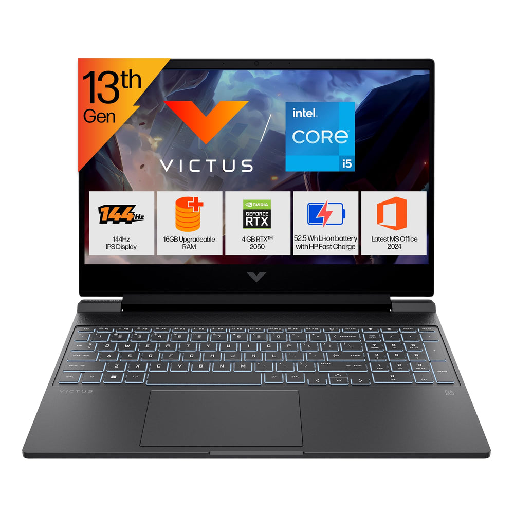 HP Victus 15 Inch FHD Gaming Laptop With 13th Gen I5 13420H RTX 2050 4GB 16GB DDR4 512GB SSD Mica Silver 144Hz
