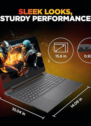 HP Victus, 13th Gen Intel Core i5-13420H, 4GB RTX 2050, 16GB DDR4 (Upgradeable) 512GB SSD, 144Hz, IPS, 300 nits, FHD, 15.6''/39.6cm, Win11, M365* Office24, Mica Silver, 2.3kg, fa2703tx Gaming Laptop 