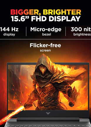 HP Victus, 13th Gen Intel Core i5-13420H, 4GB RTX 2050, 16GB DDR4 (Upgradeable) 512GB SSD, 144Hz, IPS, 300 nits, FHD, 15.6''/39.6cm, Win11, M365* Office24, Mica Silver, 2.3kg, fa2703tx Gaming Laptop 