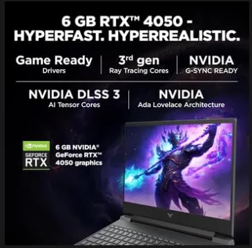HP Victus 15-fa2104TX Intel Core i7 13th Gen Gaming Laptop (16GB, 512GB SSD, Windows 11 Home, 6GB Graphics, 15.6 inch 144 Hz IPS Full HD Display, NVIDIA GeForce RTX 4050, Mica Silver, 2.29 KG) 