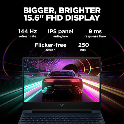 HP Victus, AMD Ryzen 5 5600H, NVIDIA RTX 3050, 16GB DDR4, 512GB SSD (Win11, Office21, Blue, 2.37kg) 144Hz, 9MS, IPS, 15.6-inch(39.6cm) Gaming Laptop, Backlit kb, Enhanced Cooling, fb0106AX/Fb0112AX 
