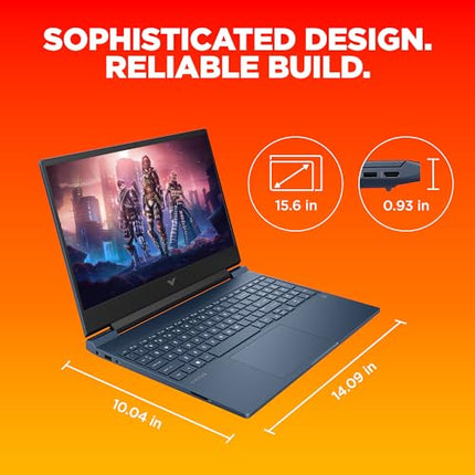 HP Victus, AMD Ryzen 5 5600H, NVIDIA RTX 3050, 16GB DDR4, 512GB SSD (Win11, Office21, Blue, 2.37kg) 144Hz, 9MS, IPS, 15.6-inch(39.6cm) Gaming Laptop, Backlit kb, Enhanced Cooling, fb0106AX/Fb0112AX 